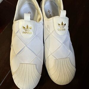 Size US11 Adidas Superstar slip on shoes